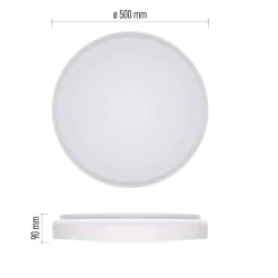 Plafony - zm5163 oprawa 50cm led 45w ciepła-zimna ściemnialna z pilotem livi emos 