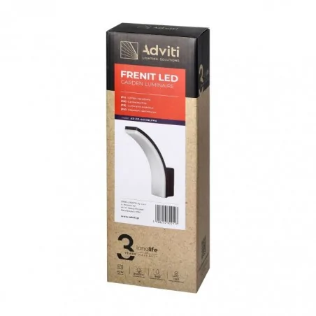 Kinkiety-ogrodowe - ad-op-6204blpm4 czarna oprawa elewacyjna 20w 2000lm ip65 frenit orno 