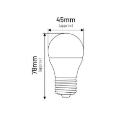 Gwint-trzonek-e27 - żarówka led e27 mleczna kulka g45 o mocy 3w ciepła 3000k elp054ww inq 