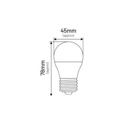 Gwint-trzonek-e27 - żarówka led e27 mleczna kulka g45 o mocy 3w ciepła 3000k elp054ww inq 
