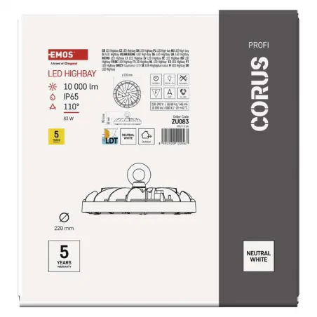 Oprawy-hermetyczne-led - zu083 przemysłowa lampa hermetyczna led 83w highbay corus emos 