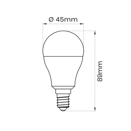 Gwint-trzonek-e14 - ceramiczna żarówka led e14 kulka g45 9w 900lm neutralna 4000k elp101nw inq 