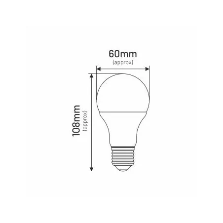 Gwint-trzonek-e27 - żarówka led e27 o mocy 8,5w ciepła 3000k a60 mleczna ela030ww inq 