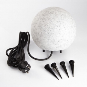 Lampy-kule-ogrodowe - lampa ogrodowa kula granit ip 65 e27 stono 20n kanlux 