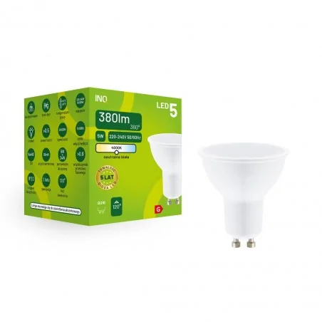 Gwint-trzonek-gu10 - żarówka led gu10 neutralna o mocy 5w 4000k mr024nw inq 