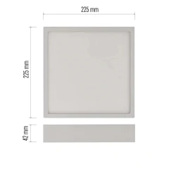 Oswietlenie-sufitowe - zm6145 oświetlenie led natynkowy kwadrat 21w neutralna biel nexxo emos 