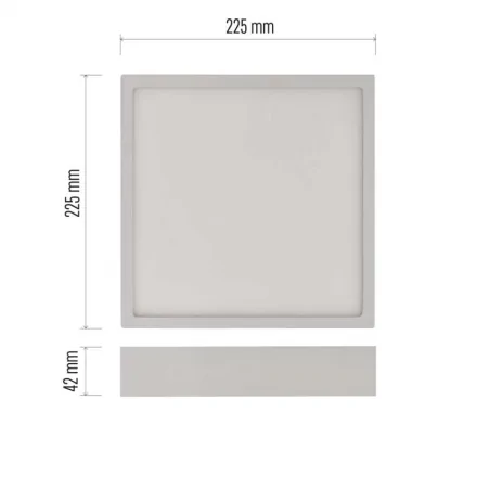 Oswietlenie-sufitowe - zm6145 oświetlenie led natynkowy kwadrat 21w neutralna biel nexxo emos 