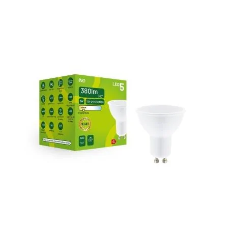 Gwint-trzonek-gu10 - ciepła żarówka led gu10 5w 3000k 380lm mr16 mr024ww inq 