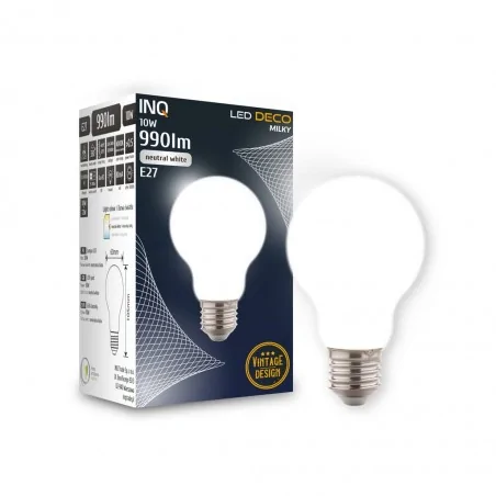 Gwint-trzonek-e27 - żarówka led e27 10w mleczny filament a60 4000k da040nw-m inq 