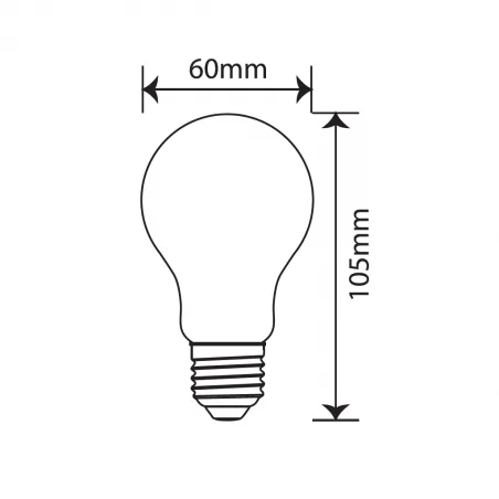 Gwint-trzonek-e27 - żarówka led e27 10w mleczny filament a60 4000k da040nw-m inq 