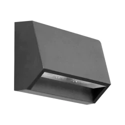 Kinkiety-ogrodowe - kinkiet ścienny zewnętrzny elewacyjny led ciemnoszary 1,5w enye ad-op-6190l4 adviti 
