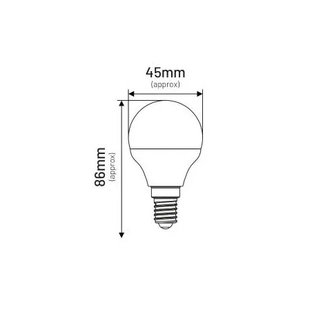 Gwint-trzonek-e14 - led-owa żarówka e14 kulka 7w ciepłe światło 3000k elp044ww inq 