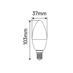 Gwint-trzonek-e14 - żarówka led e14 świeczka c37 o mocy 7w neutralna 4000k elb044nw inq 