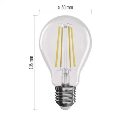 Gwint-trzonek-e27 - zf5254d led-owa żarówka z filamentem a60 e27 7,5w-75w 1055lm neutralna biel emos 