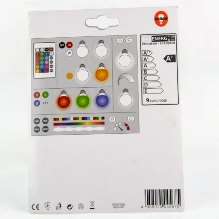 Gwint-trzonek-e27 - żarówka led ciepła z pilotem sterującym 9w/827 +2700k e27 lestard star osram 