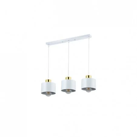 Oswietlenie-sufitowe - biało-złota lampa sufitowa 3xe27 elza 2496 lvt 