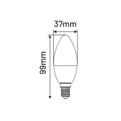 Gwint-trzonek-e14 - żarówka led świeczka e14 4w neutralna 4000k elb024nw inq 