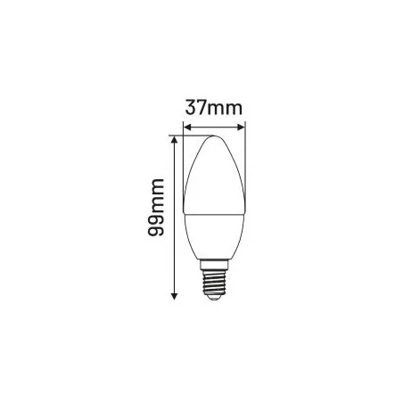 Gwint-trzonek-e14 - żarówka led świeczka e14 4w neutralna 4000k elb024nw inq 