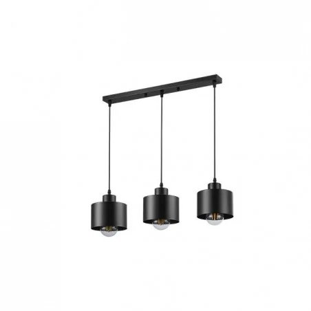 Oswietlenie-sufitowe - czarna lampa sufitowa 3xe27 elza 2495 lvt 
