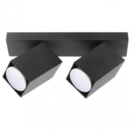 Oprawy-sufitowe - ad-op-6510bgu10 czarna oprawa ścienno-sufitowa podwójna 2xgu10 kubar sp2 orno 