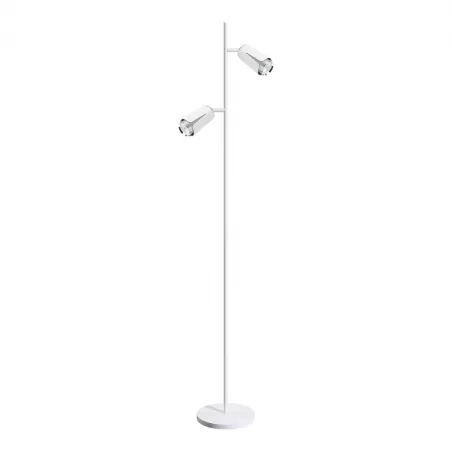 Lampy-stojace - ml0277 lampa podłogowa 150cm biało-chromowa 1xgu10 flower eko-light 