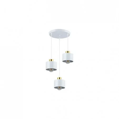 Oswietlenie-sufitowe - nowoczesna biało-złota lampa sufitowa 3xe27 elza 2490 lvt 