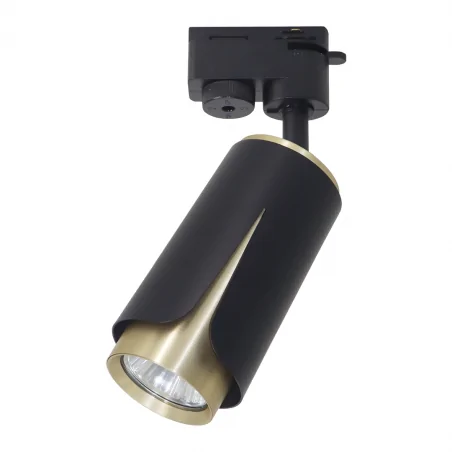 Oswietlenie-szynowe - ml0263 lampa do szyny czarno-złota 1xgu10 flower eko-light 