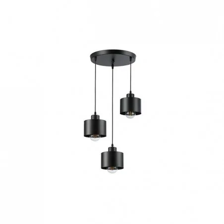 Oswietlenie-sufitowe - nowoczesna czarna lampa sufitowa 3xe27 elza 2483 lvt 