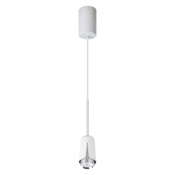Lampy-sufitowe - ml0275 lampa wisząca biało-chromowa 35-120cm 1xgu10 flower eko-light