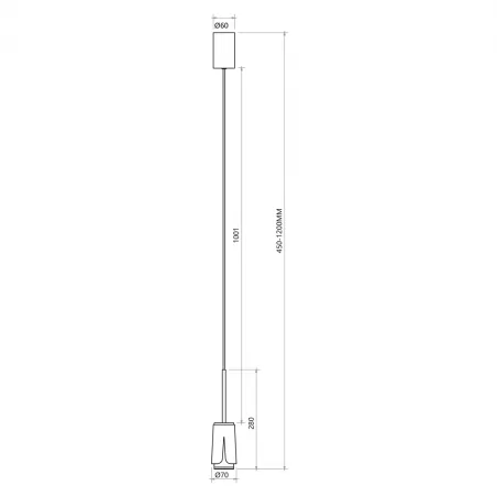 Lampy-sufitowe - ml0275 lampa wisząca biało-chromowa 35-120cm 1xgu10 flower eko-light 