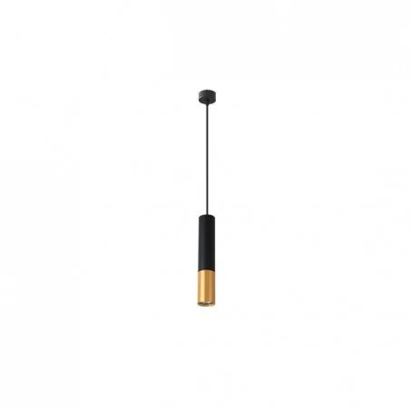 Oswietlenie-sufitowe - czarno-złota lampa sufitowa keon gu10 0139 lvt 
