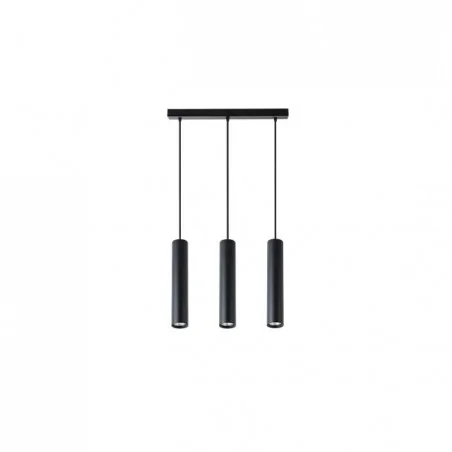 Oswietlenie-sufitowe - czarna lampa sufitowa keon 3xgu10 0152 lvt 