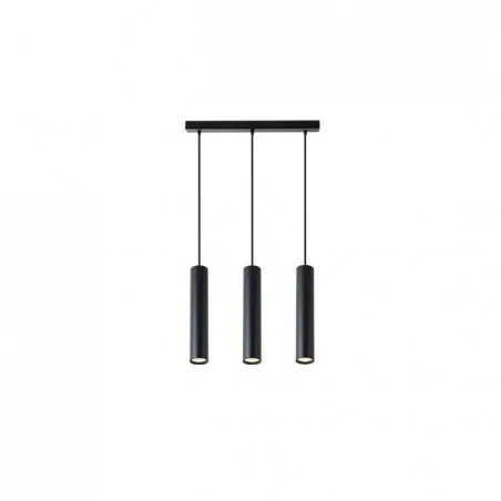 Oswietlenie-sufitowe - czarna lampa sufitowa keon 3xgu10 0152 lvt 