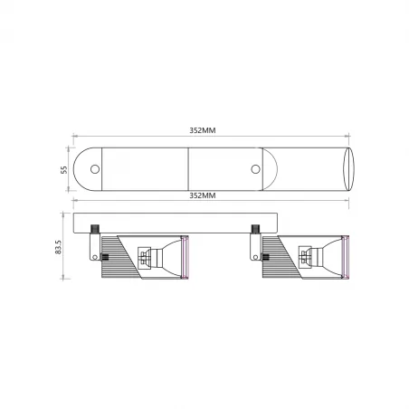 Lampy-sufitowe - ml0288 lampa sufitowa - spot podwójny biały 2xgu10 neo eko-light 