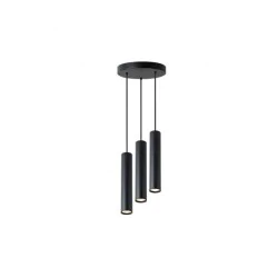 Oswietlenie-sufitowe - czarna okrągła lampa sufitowa 3xgu10 keon 1205 lvt 