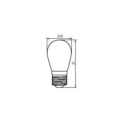 Zarowki-dekoracyjne - 26049 dekoracyjna żarówka do girland z czerwonym światłem st45 led e27 0,9w kanlux 