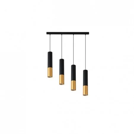 Oswietlenie-sufitowe - czarno-złota lampa sufitowa keon 4xgu10 1269 lvt 
