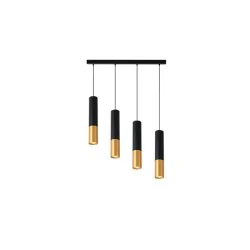 Oswietlenie-sufitowe - czarno-złota lampa sufitowa keon 4xgu10 1269 lvt 