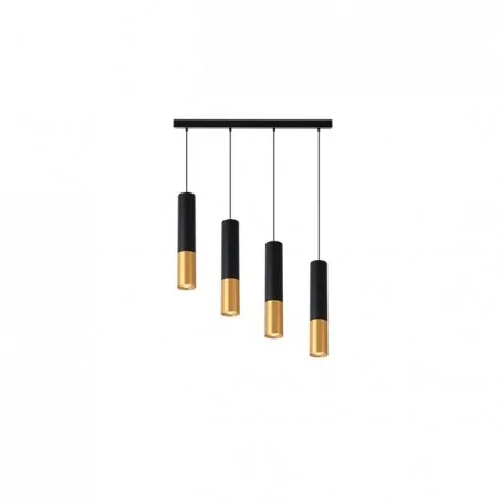 Oswietlenie-sufitowe - czarno-złota lampa sufitowa keon 4xgu10 1269 lvt 