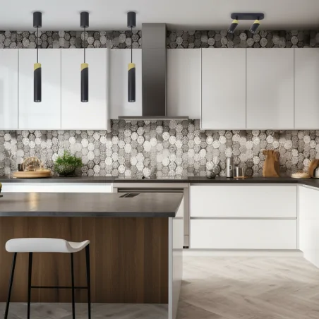 Lampy-sufitowe - ml0281 spot oświetleniowy 2xgu10 czarny-złoty neo eko-light 