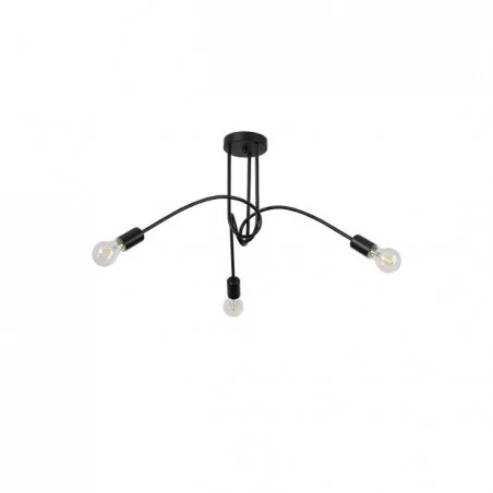 Oswietlenie-sufitowe - czarny nowoczesny żyrandol led 3xe27 nido 2519 lvt 