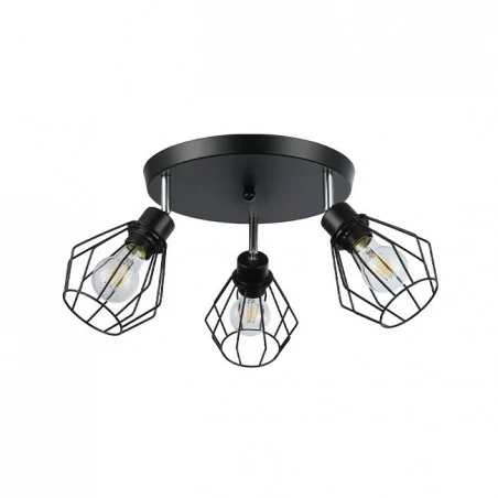 Oswietlenie-sufitowe - geometryczna lampa sufitowa 3xe27 led otto 3777 lvt 
