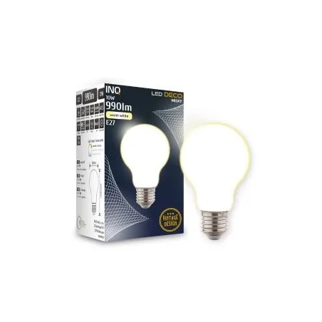 Gwint-trzonek-e27 - mleczna żarówka led e27 10w ciepła 3000k 990lm da040ww-m inq 