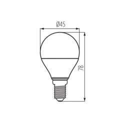 Gwint-trzonek-e14 - 33761 żarówka led kulka g45 e14 4,2w neutralna 490lm iq-led kanlux 