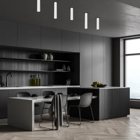 Lampy-sufitowe - ml0391 tuba 40cm sufitowa oświetleniowa biała 1xgu10 genesis eko-light 