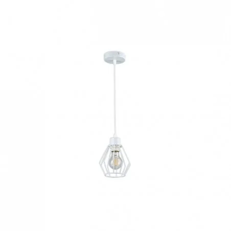 Oswietlenie-sufitowe - biała geometryczna lampa sufitowa e27 otto 2494 lvt 