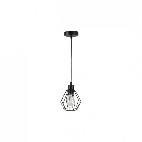 Oswietlenie-sufitowe - czarna geometryczna lampa sufitowa e27 otto 2493 lvt 