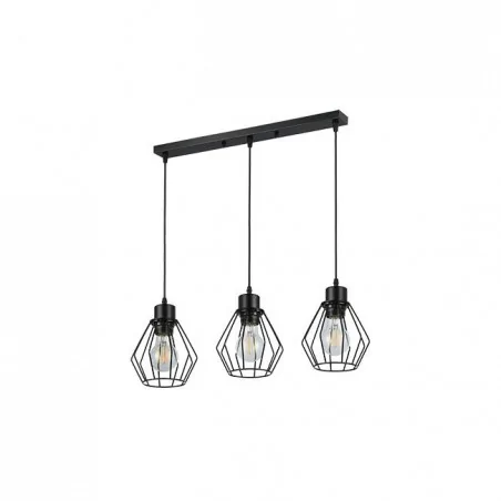 Oswietlenie-sufitowe - czarna geometryczna lampa sufitowa 3xe27 otto 2492 lvt 