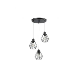 Oswietlenie-sufitowe - czarna lampa sufitowa 3xe27 otto 2491 lvt 