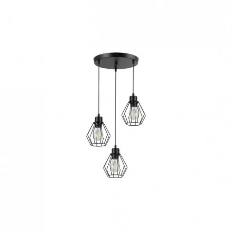 Oswietlenie-sufitowe - czarna lampa sufitowa 3xe27 otto 2491 lvt 
